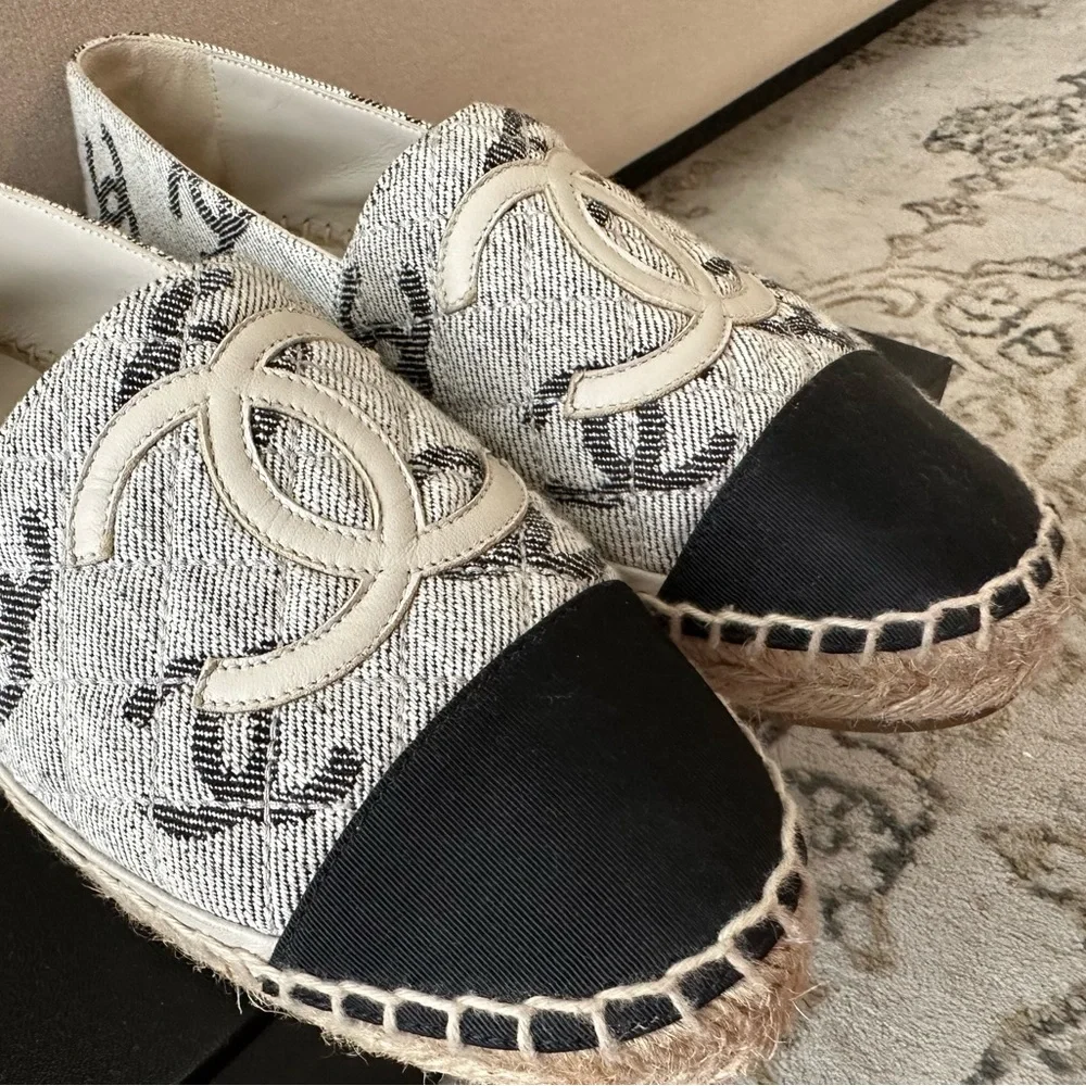 CHANEL Espadrilles Jeans size 38 - Picture 3 of 7